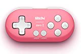Nargos 8Bitdo Zero 2 Bluetooth Key Chain Sized Mini Controller for Nintendo Switch, Windows, Android and macOS (Pink Edition)