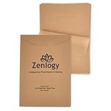 Zenlogy 12x16 (200 pcs) Unbleached Parchment Paper Sheets Precut Parchment Paper for Baking, Cooking, Wrapping - Baking Paper Sheets are the Exact Fit for your Half Sheet Pans