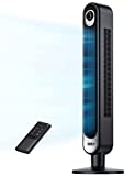Dreo Cruiser Pro T1 Tower Fan, 42 Inch Quiet Oscillating Bladeless Fan with Remote, 6 Speeds, 3 Modes, LED Display, 12H Timer, Black Floor Standing Fan Powerful for Indoor Home Bedroom Office Room