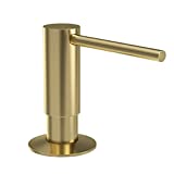 Samodra Sink Soap Dispenser, Metal Pump Head Liquid Lotion Countertop Kitchen Bathroom Soap Dispenser with 17 OZ PET Bottle (Brushed Gold)