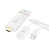 j5create ScreenCast 4K Wireless Adapter Screen Cast from Mobile Phone, Tablet, or Laptop Support for AirPlay, Miracast & Chromecast Mirror Extend for Windows & macOS Wireless Screen Display