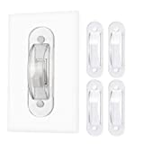 Lisol Wall Switch Guards Plate Covers Child Safety Security Home Decor (4 Pack), Clear - Keeps Light Switch ON Or Off Prevent Accidental Device Turn On or Off