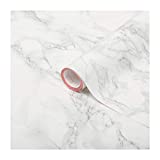d-c-fix Self Adhesive Peel and Stick Wallpaper Waterproof Contact Paper for Kitchen and Bath Countertops Cabinets and DIY, Grey Marble, 26.5'' x 78.7'