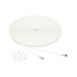 Amazon Basics Cat 7 Gigabit Ethernet Patch Internet Cable, Flat - 100FT, 1Pack, White - Include 25 Nails