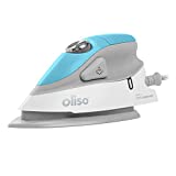 Oliso M2 Pro Mini Project Iron with Solemate for Travel, Sewing, Quilting and Crafting (Turquoise) (Renewed)