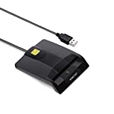 saicoo DOD Military USB Common Access CAC Smart Card Reader, Compatible with Mac OS, Win, Linux (Horizontal Version)