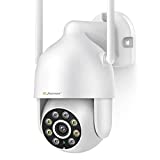 Jennov 2K Security Camera Outdoor with floodlight 3MP WiFi Cameras for Home Security Digital 4X Zoom 360° Pan & Tilt Surveillance Camera Night Vision Motion Detection Two-Way Audio IP66 Waterproof