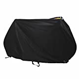 Kotivie Black Lockable Foldable Waterproof Sun Protective Bicycle Cover for 1 to 3 All Kinds of Bikes with Double Buckle Straps