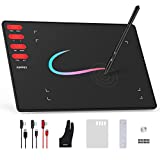 Graphics Drawing Tablet 7.5 x 5.6 Inch Active Area Computer Drawing Pad with Battery-Free Pen and 8 Express Keys Compatible for Windows/Android/Mac OS