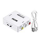 DTOL RCA to HDMI, AV to HDMI Converter, 1080P Mini RCA Composite CVBS Video Audio Adapter for PAL/NTSC TV/PC/ PS3/ STB/Xbox VHS/VCR/Blue-Ray DVD Player