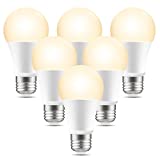 LB1 Smart Alexa Light Bulbs, E26 A19 LED Bulb Compatible with Alexa and Google Home, WiFi Dimmable 2700K Warm White 800 Lumens Light Bulb, 8W App Go_sund Control, 2.4GHz WiFi, No Hub Required, 6 Pack
