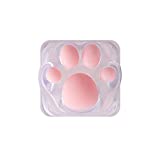 Special Edition New Model 3D Printing Gaming Keycaps Cherry MX keycaps Machinery Keyboard keycaps Cat's paw Shape is Suitable Mechanical Keyboard (Transparent)