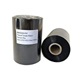 Officeuct Thermal Transfer Resin Enhanced Wax Barcode Ribbon Black Label Printer 4.33' X 1476'(110mm*450m) 1 Roll Compatible for Zebra Datamax Eltron Intermec Sato
