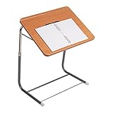 Mind Reader Drawing TV Tray, Angled Adjustable Height, Portable, Brown Folding Table