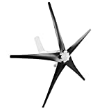 800W Windmill Generator 5 Blade Small Wind Turbines Kit Industrial Energy Equipment (Black 48V)