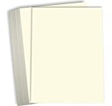 Hamilco Cream Colored Cardstock Thick Paper - 8 1/2 x 11' Heavy Weight 80 lb Cover Card Stock for Printer - 50 Pack