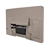Outdoor TV Cover for 36 to 38 inches LCD, LED, Waterproof, Weatherproof and Dust-Proof TV Screen Protectors with Cleaning Cloth (38 inch,Camel)