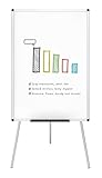 VIZ-PRO Whiteboard Easel, 36 x 24 Inches, Portable Dry Erase Board Height Adjustable for School Office and Home