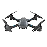 Foldable Drones with 720P HD Camera for Adults, 120°Wide-Angle RC Quadcopter WiFi FPV Live Video, Voice Control, Trajectory Flight, Altitude Hold, Headless Mode for Kids or Beginners with 2 Batteries