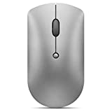 Lenovo 600 Bluetooth Silent Mouse, Blue Optical Sensor, Adjustable DPI, 4 Button, Microsoft Swift Pair, Windows, Chrome, GY50X88832, Gray