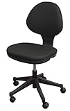 Adjustable Height Jewelers Jewelry Making Work Bench Black Fabric Swivel Chair