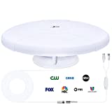 RV TV Antenna Amplified Digital HD TV Antenna with Long Range Reception, Magnetic Base for Easy Installation - for Camper, RV Trailer Truck Caravan Boat