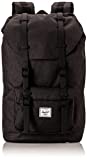 Herschel Little America Laptop Backpack, Black Crosshatch/Black Rubber, Mid-Volume 17.0L