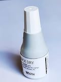 2000 Plus Quick Dry Refill Ink, Ink for Pre Ink Stamps, Ink for Glossy Papers, Ink for Zip Lock Bag (White Ink)