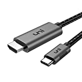 USB C to HDMI Cable for Home Office 6ft (4K@60Hz), uni USB Type C to HDMI Cable, Thunderbolt 3 Compatible with MacBook Pro 2021/2020, MacBook Air,iPad Pro 2021, Surface Book 2, Galaxy S22 and More