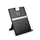 3M Desktop Document Holder Copy Holder, Adjustable Clip Holds Portrait and Landscape Documents for Easy Viewing, Bottom Ledge Has Lip to Keep up to 150 Sheets Securely in Place, Black (DH340MB)
