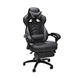 RESPAWN 110 Racing Style Gaming Chair, Reclining Ergonomic Chair with Footrest, in Gray