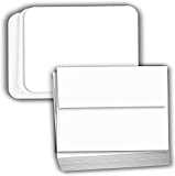 Hamilco White Cardstock Thick Paper - Blank Index Flash Note & Post Cards Rounded Corners with Envelopes Greeting Invitations Stationary 5 X 7' Heavy weight 80 lb Card Stock (100 Pack with Envelopes)