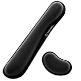 Keyboard Wrist Rest, SOQOOL Wrist Rests for Keyboard and Mouse, Superfine Lycra and Non-skid Rubber Base, Memory Foam Ergonomic Wrist Support for Easy Typing Pain Relief, Office, Computer, Laptop, Mac
