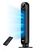 Dreo Nomad One Tower Fan with Remote, 24ft/s Velocity Quiet Cooling Fan, 90° Oscillating Fan with 4 Speeds, 4 Modes, 8H Timer, Bladeless Fan, Standing Floor Fans, Black, (DR-HTF007)