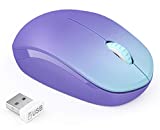 seenda Wireless Mouse, 2.4G Noiseless Mouse with USB Receiver Portable Computer Mice for PC, Tablet, Laptop, Notebook Chromebook - Gradient Purple
