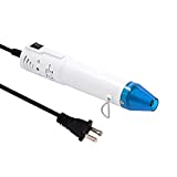 mofa Embossing Heat Gun,Hot Air Gun Tools Shrink Gun with Stand For DIY Embossing And Drying Paint Multi-Purpose Electric Heating Nozzle 150W(White,Blue)