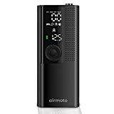 Airmoto The Original Portable Air Pump, 120 PSI Air Compressor Tire Inflator - Fits Car, Truck & Motorcycle Tires - Digital Pressure Gauge, Cordless Compact Bike Pump