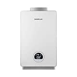 Tankless Water Heater Natural Gas, Camplux High Efficiency Natural Gas Tankless Water Heater with Fahrenheit Digital Display, 3.18 GPM On Demand Water Heater for 2-3 Persons Bathroom Indoor Use,White