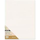 100 Cold Press Bamboo Paper Sheets for Mixed Media, Drawing, Painting (8.5 x 11 in)
