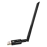 Wireless USB WiFi Adapter for PC - Techkey USB 3.0 WiFi Dongle 1200Mbps Network Adapter with Dual Band 2.4GHz/5GHz 5dBi High Gain Antenna for Desktop PC Computer Laptop Windows 11/10/8.1/8/7/Vista/XP
