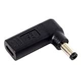 CY USB 3.1 Type C USB-C to Rectangle DC Plug 5.5mmx2.1mm Adapter PD Emulator Trigger 90 Degree Angled for Laptop Tablet (5.5x2.1MM)