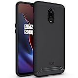 TUDIA DualShield Designed for OnePlus 6T Case, [Merge] Dual Layer Heavy Duty Slim Hard Case for OnePlus 6T (Matte Black)
