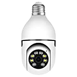 VULNiX E27 Light Bulb Camera WiFi Outdoor Indoor 1080p 360 Degree Panoramic Smart Home Security Wireless Smartbulb Cam Dome Surveillance IP HD CCTV Night Vision Lightbulb Socket Bombillo Camara