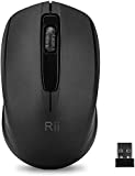 Rii Wireless Mouse 1000 DPI for PC, Laptop, Windows,Office Included Wireless USB dongle (Black)