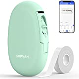 SUPVAN Label Makers E10 Mini Bluetooth Label Printer Wireless Labeler Label Maker Machine with Tape Multiple Templates Available Labelmaker for Office Organization Home Kitchen Storage Green