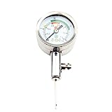Nachvorn Pump Pressure Gauge, Digital Air Pressure Gauge for Basketball, Soccer Ball, Football, Volleyball and Other Inflatables Silver Color