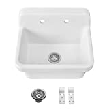 ELLAI Ceramic Farm Style Utility Sink White