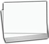 Hamilco White Cardstock - Flat 4 X 6' Heavy Weight 80 lb Card Stock for Printer - 100 Pack