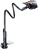 Lamicall Phone Holder Bed Gooseneck Mount - Cell Phone Clamp Clip for Desk, Flexible Lazy Long Arm Headboard Bedside, Overhead Mount Stand, Compatible with iPhone 14 Plus / Pro Max XR X 8 7 6 Plus