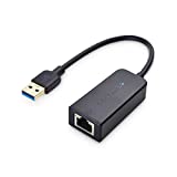 Cable Matters Plug & Play USB to Ethernet Adapter (USB 3.0 to Gigabit Ethernet, Ethernet to USB, Ethernet Adapter for Laptop) Supporting 10/100/1000 Mbps Ethernet Network in Black